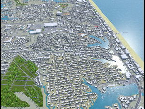 virginia beach city virginia usa 60km 3D Model
