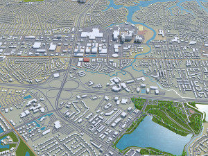 virginia beach city virginia usa 60km 3D Model