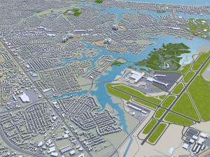 virginia beach city virginia usa 60km 3D Model