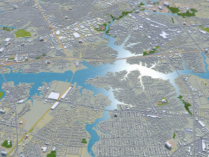 virginia beach city virginia usa 60km 3D Model