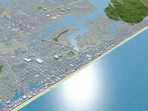 virginia beach city virginia usa 60km 3D Model