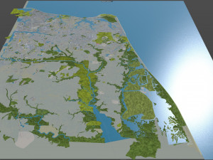 virginia beach city virginia usa 60km 3D Model