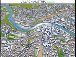 villach city austria 40km 3D Model