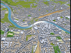 villach city austria 40km 3D Model