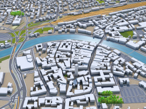 villach city austria 40km 3D Model