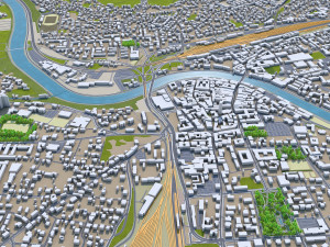 villach city austria 40km 3D Model