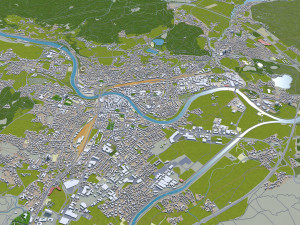 villach city austria 40km 3D Model