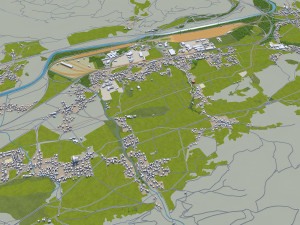 villach city austria 40km 3D Model