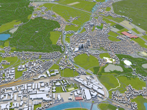 villach city austria 40km 3D Model