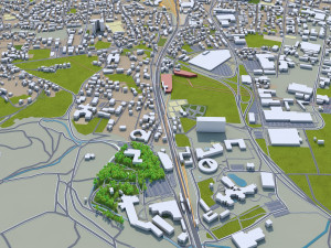 villach city austria 40km 3D Model