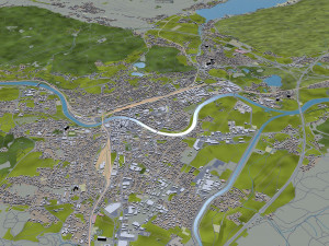 villach city austria 40km 3D Model