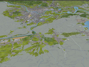 villach city austria 40km 3D Model