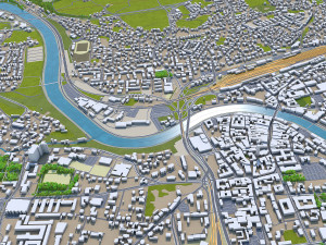 villach city austria 40km 3D Model