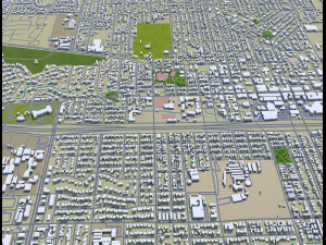visalia city california usa 25km 3D Model