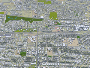 visalia city california usa 25km 3D Model