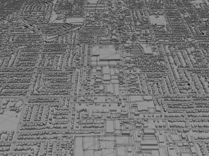 비살리아 시티 캘리포니아 미국 25km 3D 모델