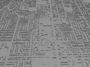 visalia city california usa 25km 3D Model