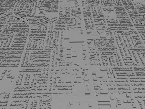 비살리아 시티 캘리포니아 미국 25km 3D 모델