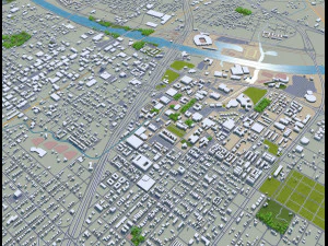 waco city texas usa 35km 3D Model