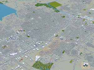 waco city texas usa 35km 3D Model