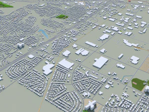 waco city texas usa 35km 3D Model