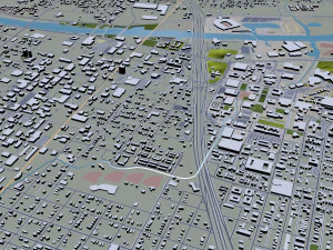 waco city texas usa 35km 3D Model