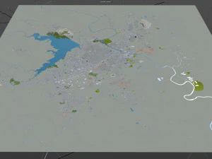 waco city texas usa 35km 3D Model