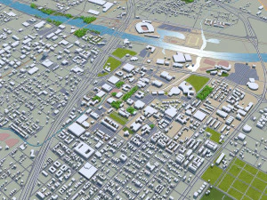 waco city texas usa 35km 3D Model