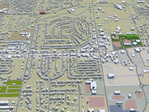 warner robins city georgia usa 30km 3D Model