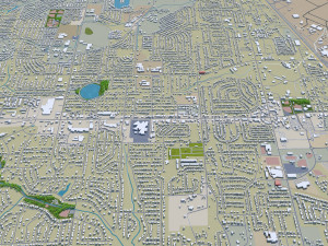 warner robins city georgia usa 30km 3D Model