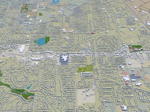 warner robins city georgia usa 30km 3D Model