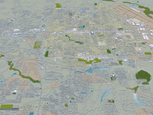 warner robins city georgia usa 30km 3D Model