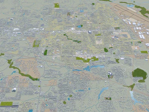 warner robins city georgia usa 30km 3D Model