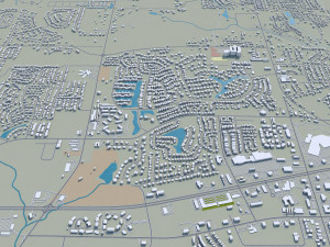 warner robins city georgia usa 30km 3D Model