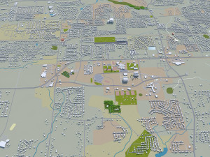 warner robins city georgia usa 30km 3D Model