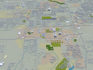 warner robins city georgia usa 30km 3D Model