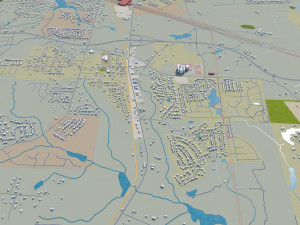 warner robins city georgia usa 30km 3D Model