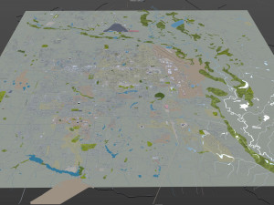 warner robins city georgia usa 30km 3D Model