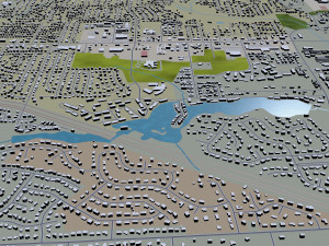 warner robins city georgia usa 30km 3D Model