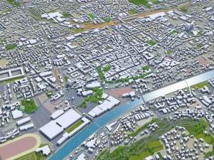 wels city austria 20km 3D Model