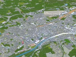 wels city austria 20km 3D Model