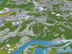 wels city austria 20km 3D Model