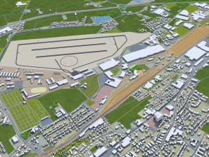 wels city austria 20km 3D Model