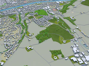 wels city austria 20km 3D Model