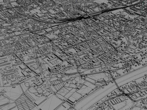 wels city austria 20km 3D Model
