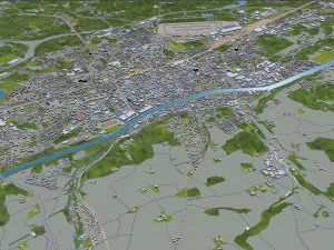 wels city austria 20km 3D Model