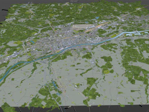wels city austria 20km 3D Model
