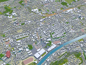 wels city austria 20km 3D Model