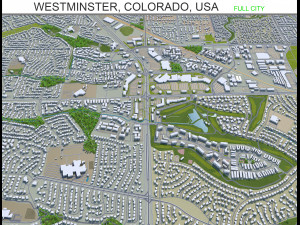 westminster city colorado usa 30km 3D Model
