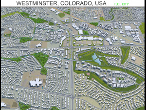 westminster city colorado usa 30km 3D Model